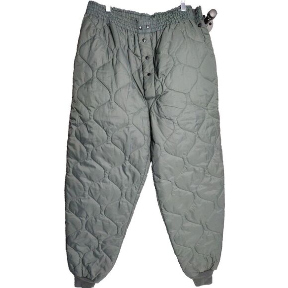 vintage military Other - Vintage Deadstock Military Flyers Liner Pants Trousers 1970s Green Puffer Pants